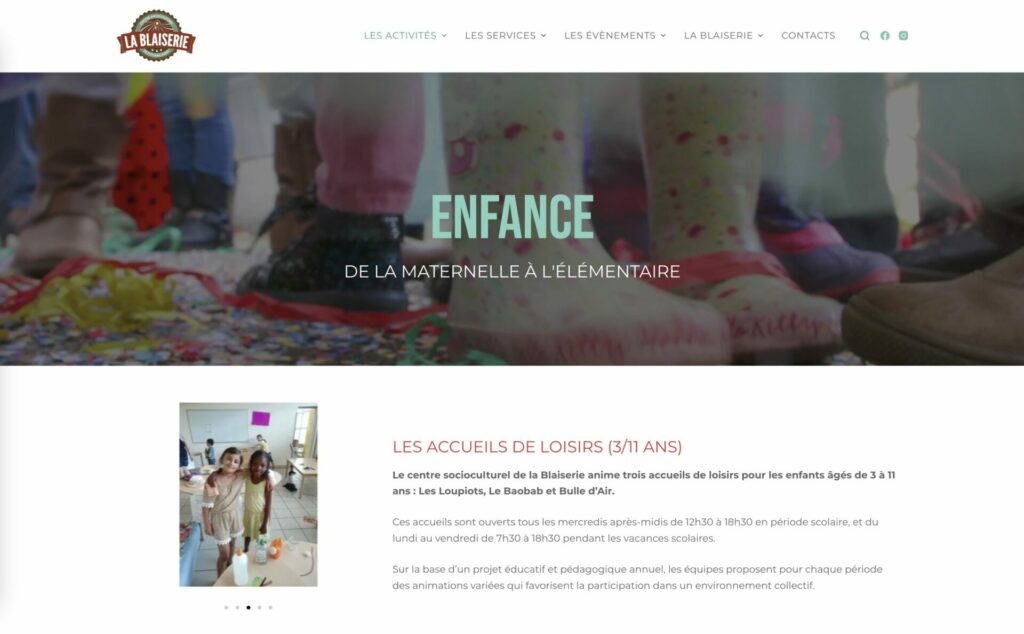 La Blaiserie – Site Internet