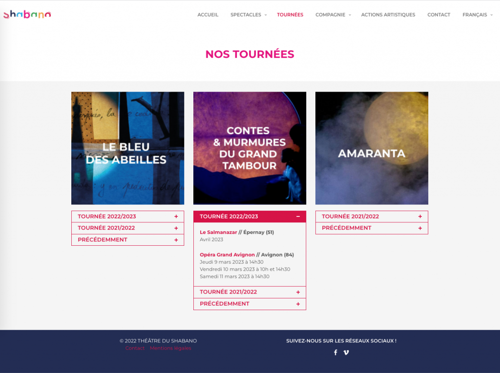 Shabano – Site Internet